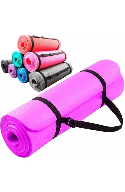 Colchoneta Yogamat Pilates, Yoga, Fitness 10 mm. con correa de transporte