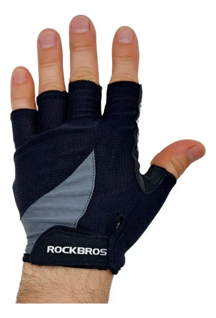 Rockbros Guantes Medio Dedos Bicicleta Ciclismo Senderismo